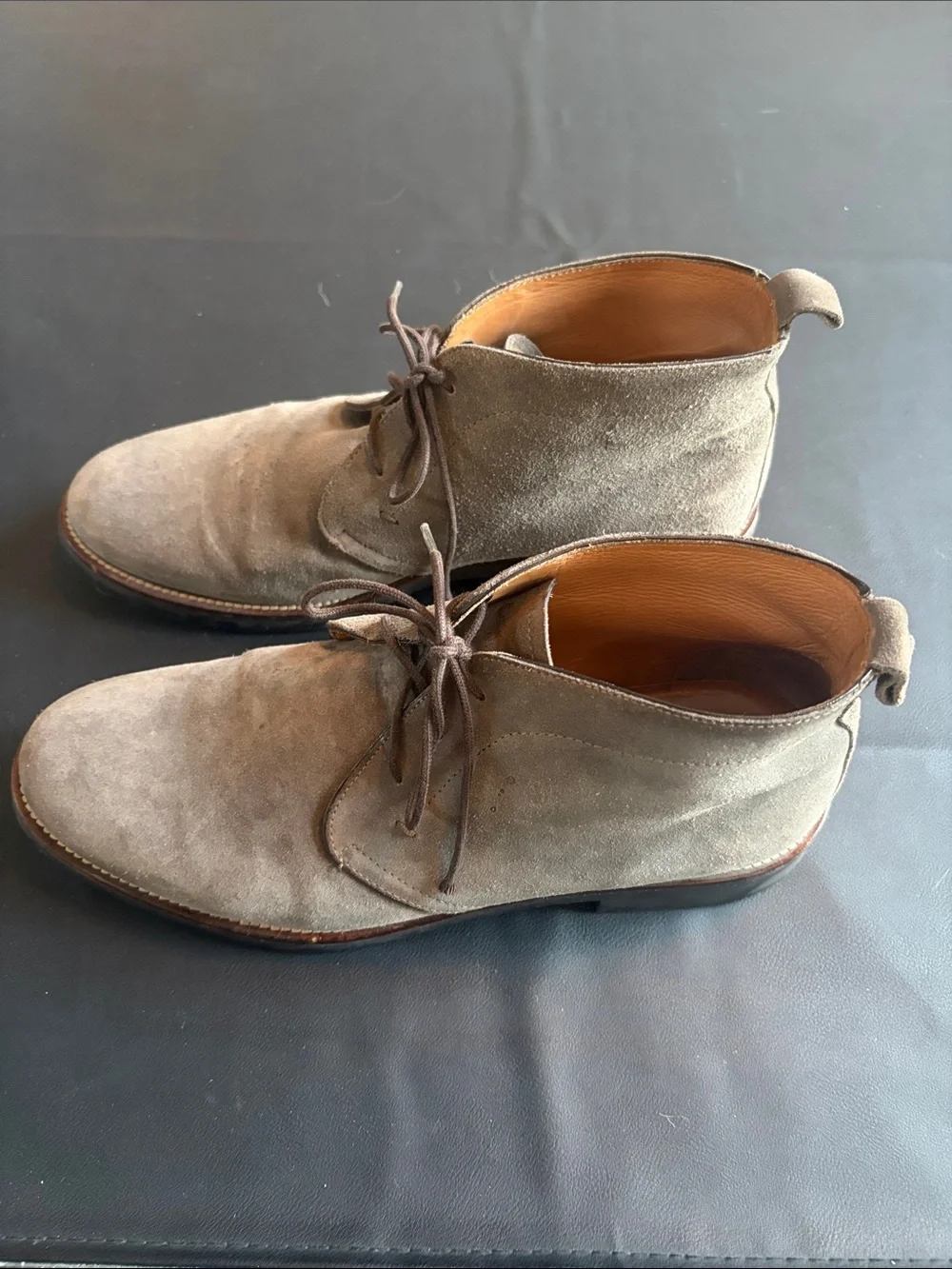Massimo Dutti Gray Suede Chukka Desert Boots Men’s EU 42 US 9 Made in Portugal